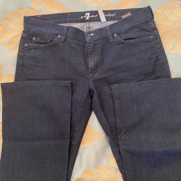 SEVEN 7 DARK BLUE JEANS SIZE 32 BOOTCUT - Picture 3 of 5